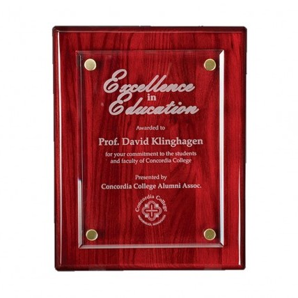 glass floating plaque