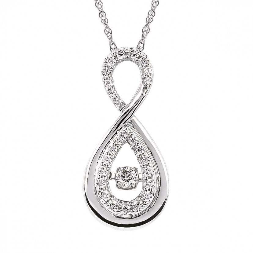 Shimmering Diamonds Infinity Pendant