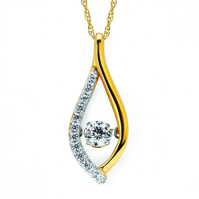 Shimmering Diamond Pendant