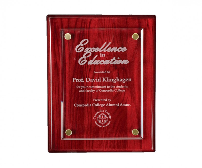 glass floating plaque