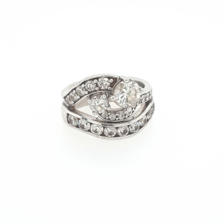 White Gold and Diamond Custom Design Ring